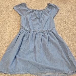 Childrens Place Light Blue Chambray Summer Dress for Girls